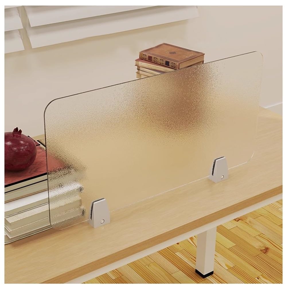 LWJSOCP Frosted Acrylic Desk Dividers for Office Privacy Portable Clampon Desktop Panels for School Classroom Home 120x30cm