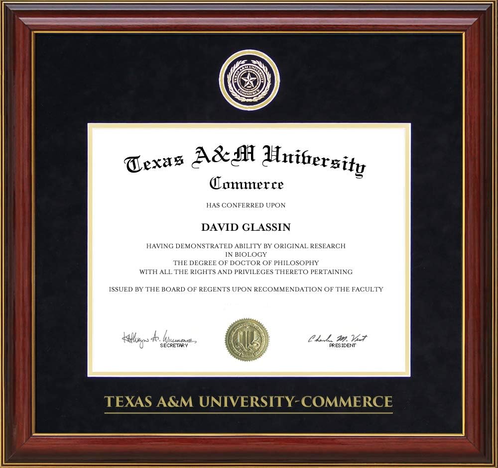 Wordyisms Texas A&M Commerce (TAMUC) Diploma Frame with