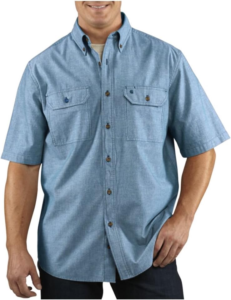 Carhartt Men's S200 Short Sleeve Chambray Shirt