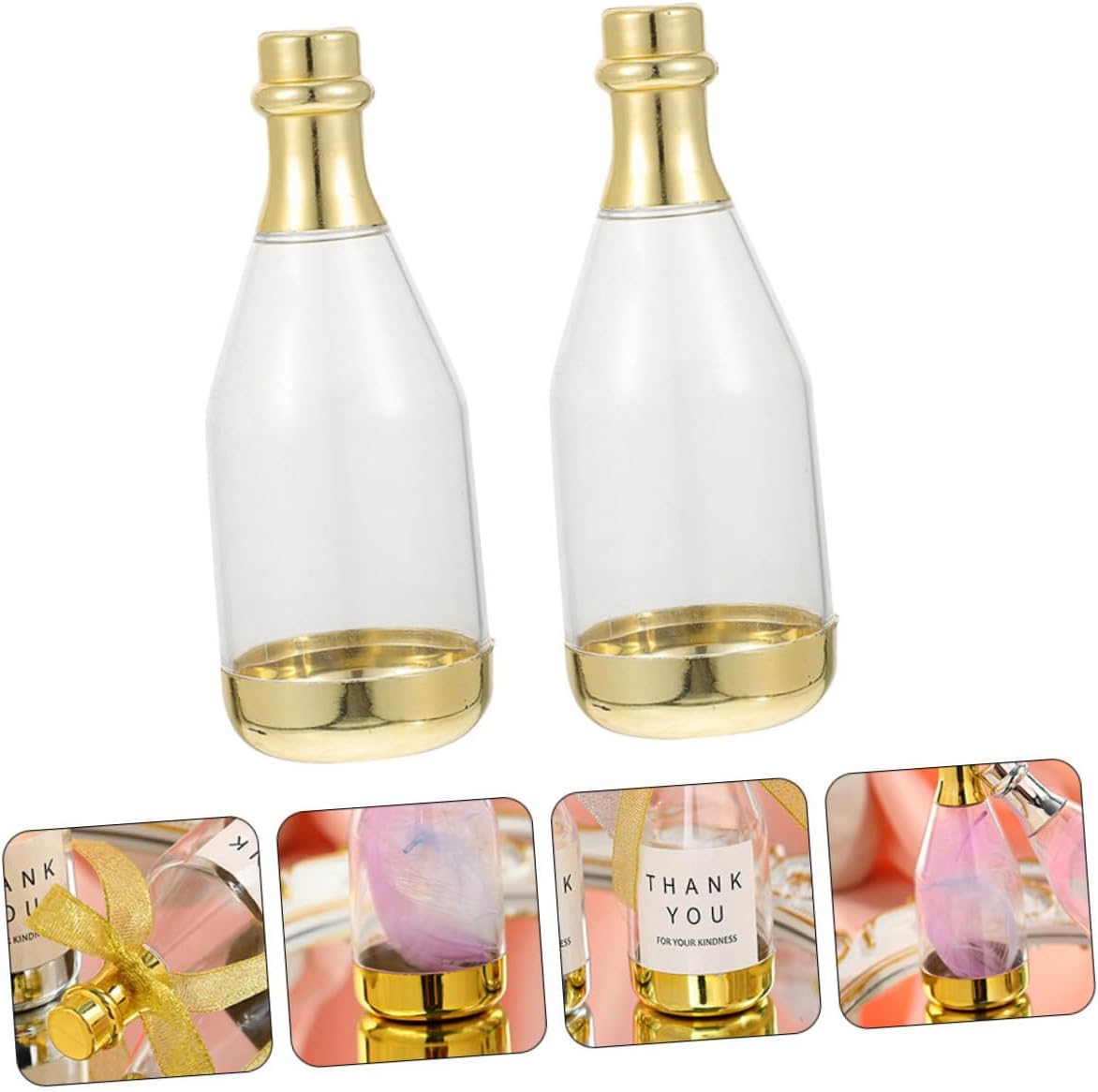 Ciieeo 20Pcs Wine Bottle Candy Storage Containers Creative Bottle Favors for Weddings Birthdays Parties Material Unique Design for Guests