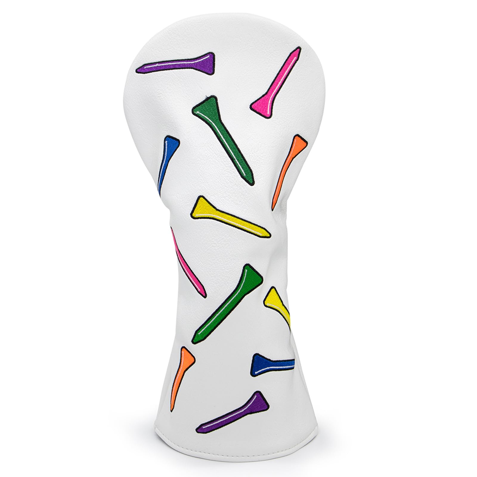 Golf Club Covers Colorful Tee Driver Cover Fairway Wood Headcover Hybrid Cover Leather 3 Wood Headcovers Mallet Putter Headcover Blade Putter Cover