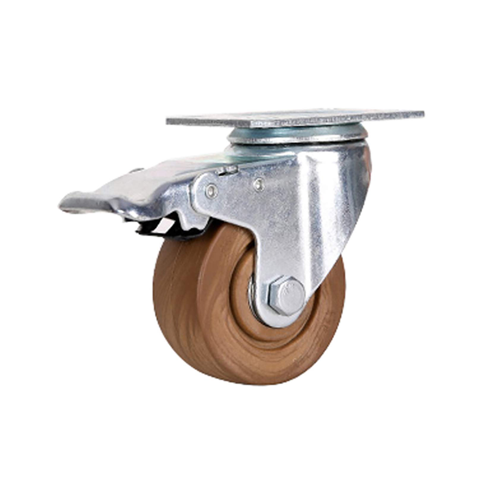 Nylon 3" 4" Rotelle Pivotanti con Piastra Superiore a 360 Gradi, Ruote Industriale con Freni, Resistenza alle Alte Temperature, Ruote Industriale, capacità di carico di 100 kg