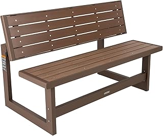 LIFETIME 60139 Outdoor Convertible Bench, 55 Inch, Mocha Brown