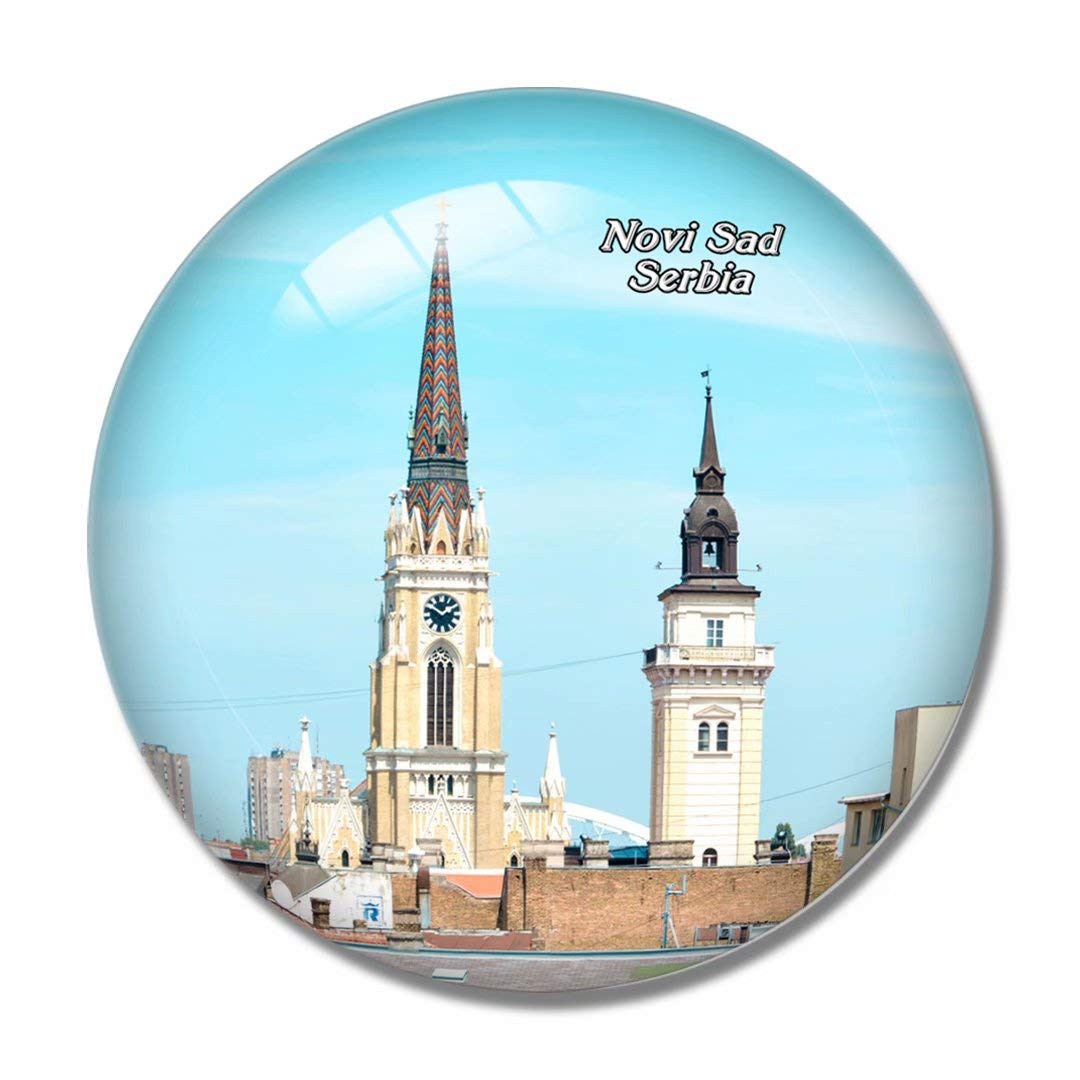 Serbia Novi Sad 3D Fridge Refrigerator Magnet Whiteboard Magnet Souvenir Crystal Glass