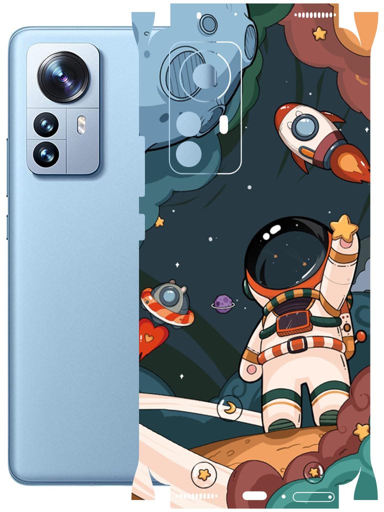 AtOdds - Full Body Back Screen Guard Protector Film - Lamination Wrap Skin Sticker Compatible with XIAOMI Mi 12 PRO | Scratchproof Matte Finish (Space)-image-35