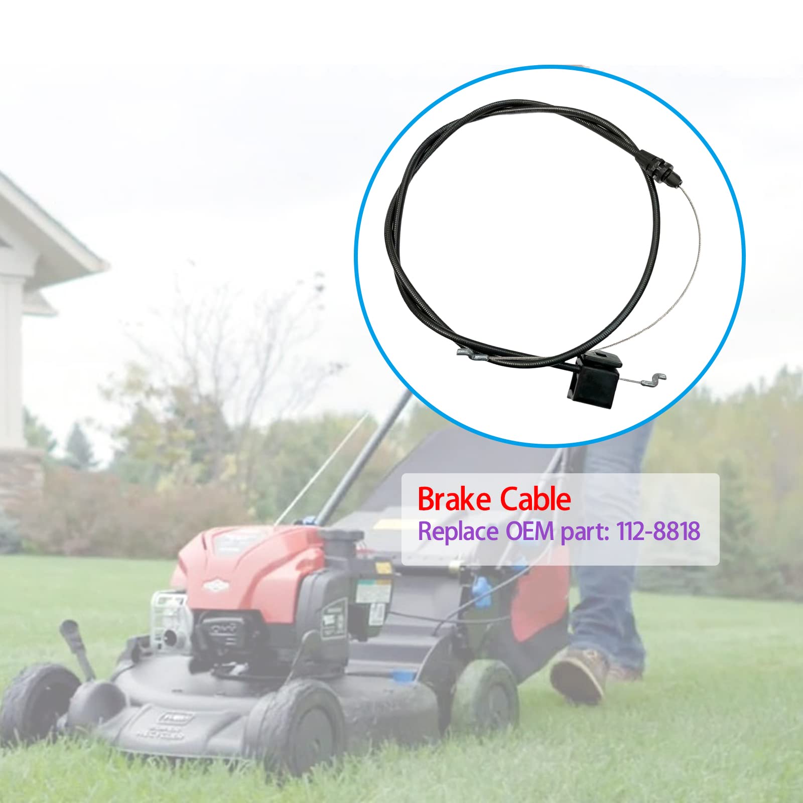 HAKATOP Brake Cable 112-8818 For Toro Mowers – Replaces 20330, 20339, 10642 Models