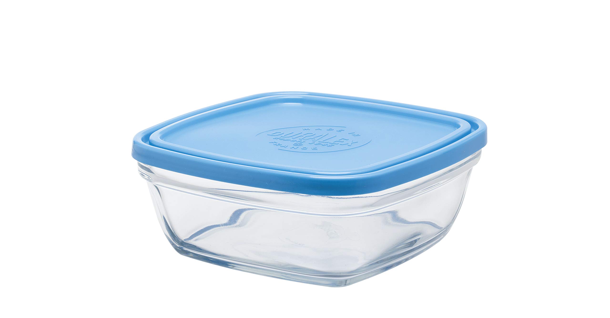 DuralexMade In France Lys Square Bowl with Lid, 40-Ounce