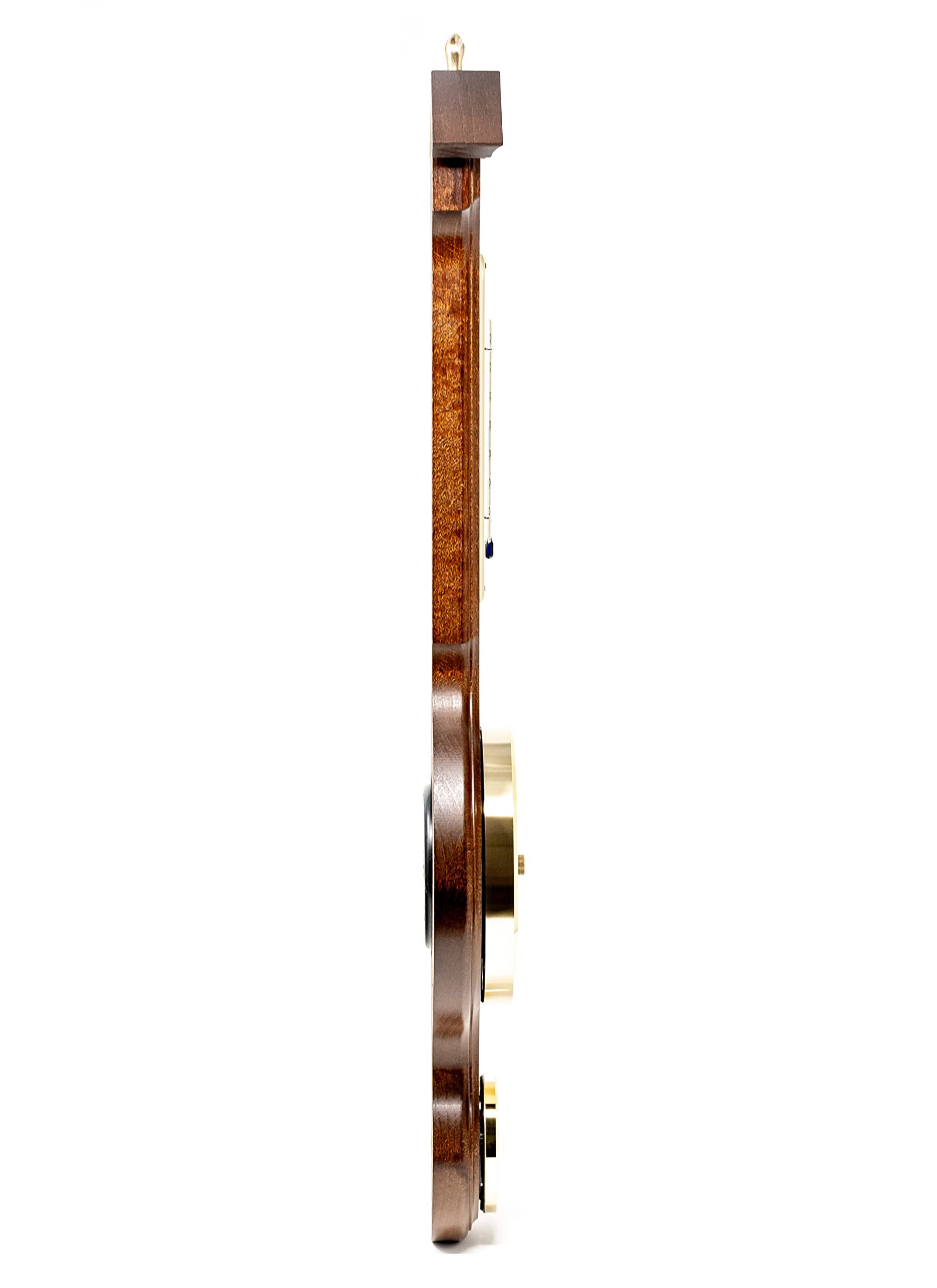 Fischer 4673-12 - Stacja pogodowa - Obserwatorium pogodowe z termometrem, barometrem, higrometrem - Obudowa z prawdziwego drewna, wykonana w Niemczech
