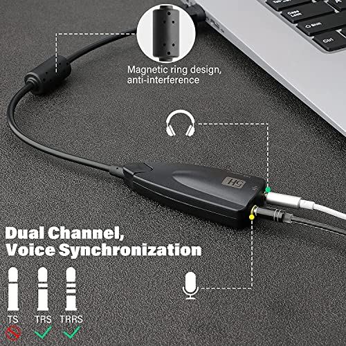 Image of 5HV2 USB External Sound Card Audio Adapter | Meshiv Virtual 7.1 Channel Surround Sound | USB to 3.5mm Audio Jack Converter | Compatible with PC, Laptop, Windows, Mac | Plug & Play