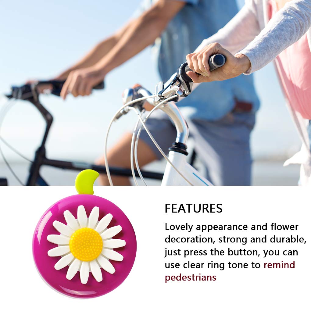 Fahrradklingel Alarming Fahrradklingel Blume Form Dekorative Fahrradlenker Glocke Rose Rot Grün 10 Set Sport & Freizeit