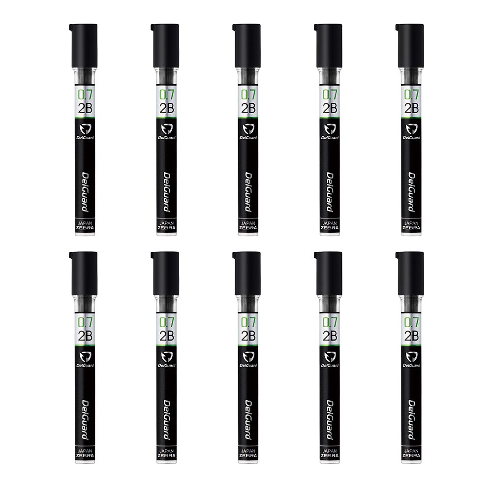 Zebra Delgado Lot de 10 mines pour porte-mines 0,7 2B B-P-LDB10-2B