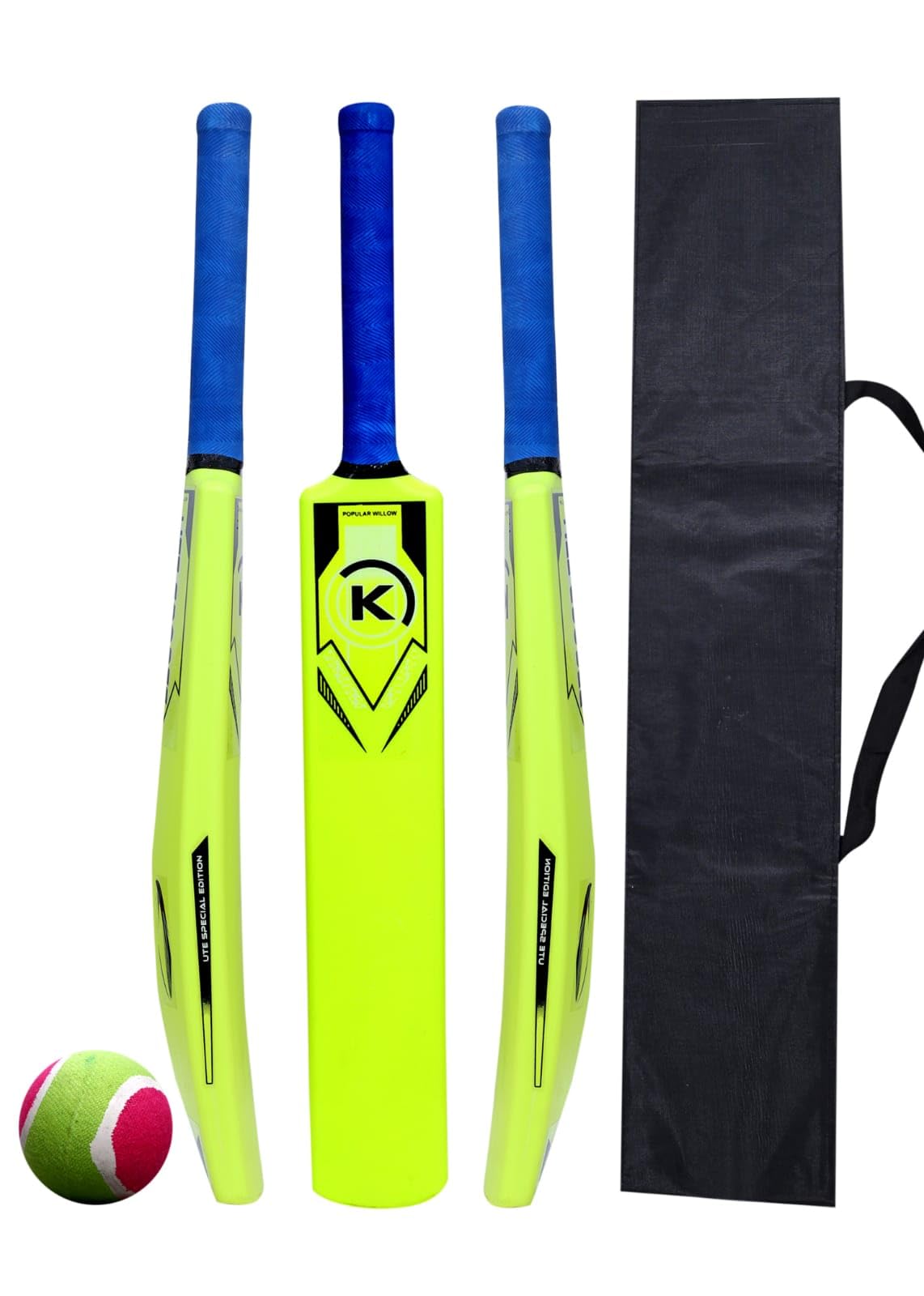 Hyper KIDS Cricket Combo Small Size Hard Plastic Bat and 1 Tennis Ball & Bat Cover (Size-4)-image-39