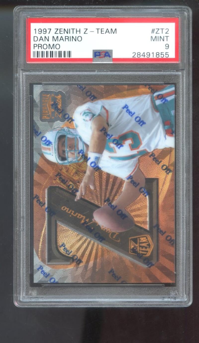 Amazon.com: 1997 Pinnacle Zenith Z-Team Promo #ZT2 Dan Marino PSA