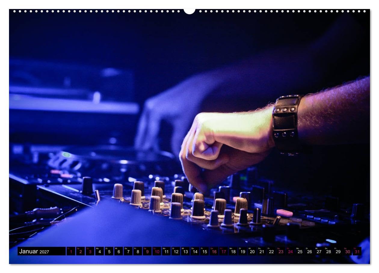 CALVENDO - DJ Liveact (hochwertiger Premium Wandkalender 2027 DIN A2 quer), Kunstdruck in Hochglanz: Atmosphärische Aufnahmen von Dance Clubs, Festivals und DJ-Equipment