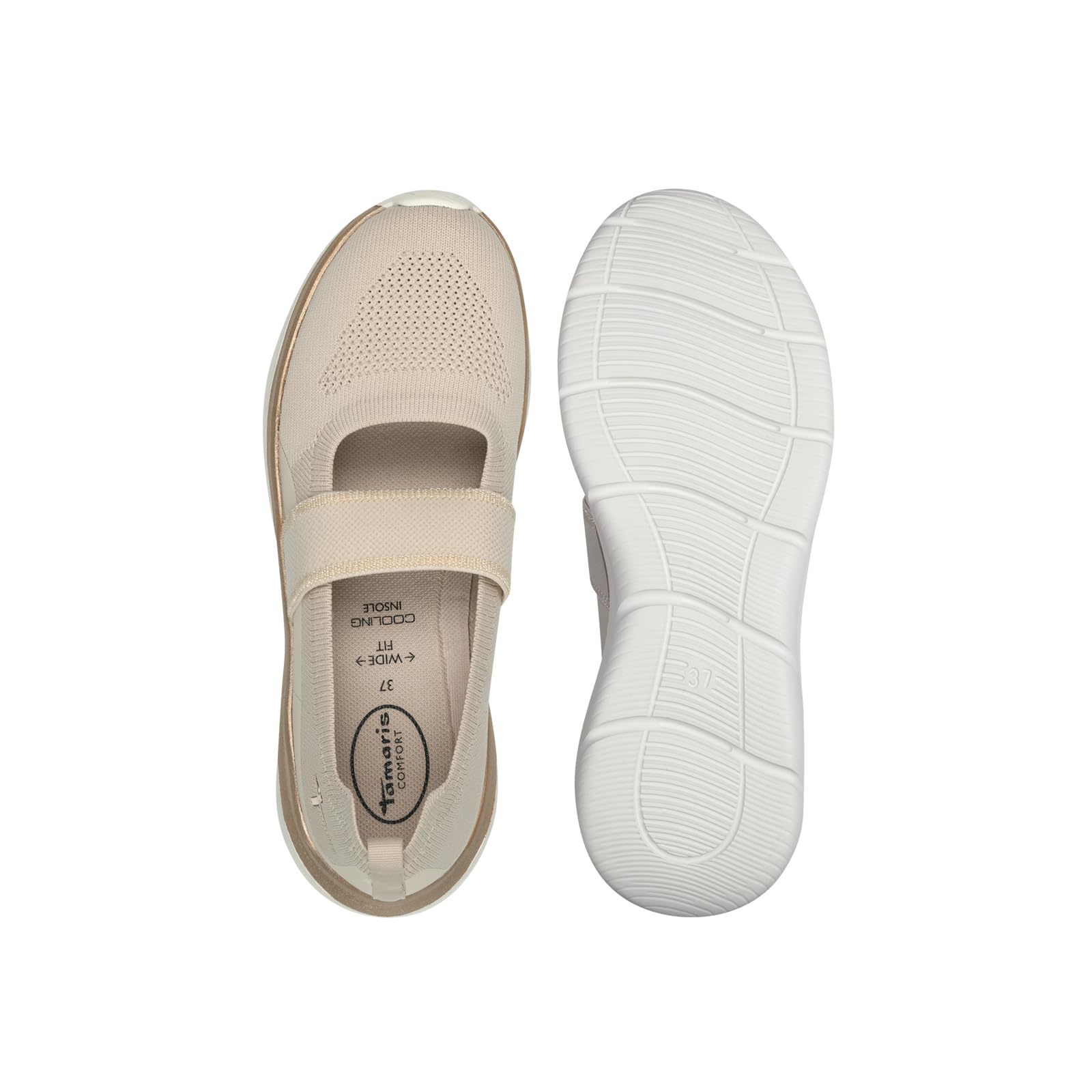 Tamaris Wide FIT Ballerina Textil H-Weite