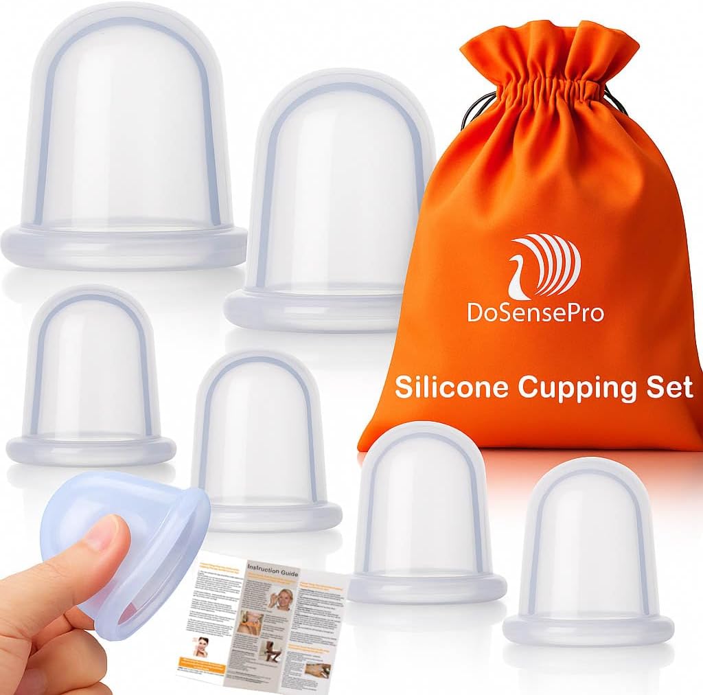 Silicone Cupping Therapy Set - Massage Therapy Cups for Arthritis, Pain Relief, Anti Aging, and Anti-Cellulite - Cupping Kit for Relaxation and Muscle Recovery