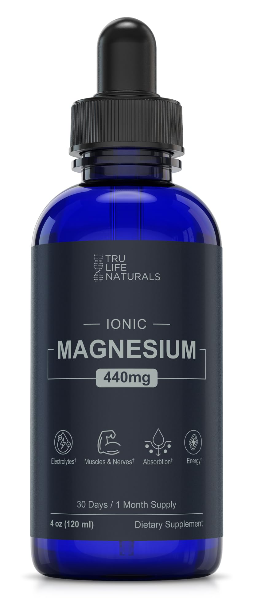 Ionic Magnesium Drops 440 mg- 4oz (48 Servings) Concentrate from Utah’s Great Salt Lake | Liquid Magnesium Supplement for Vitality & Hydration Support - Muscle, Bone & Nerve Function