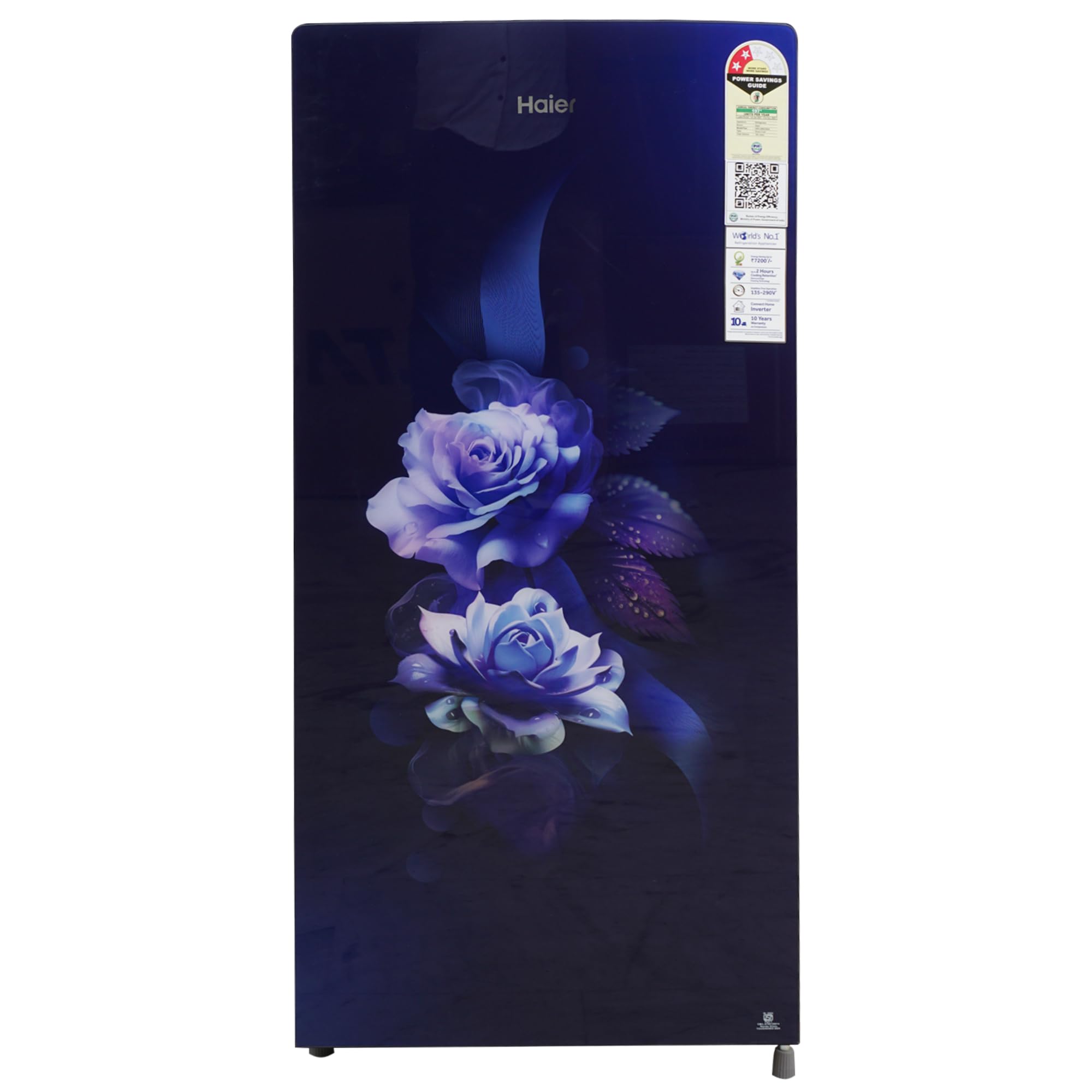 Haier 185 L 2 Star Direct Cool Single Door Refrigerator (HRD-2062CMDG-N,Marine Dime Glass Finish 2024 Model), Purple
