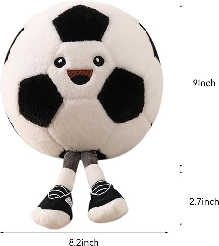 Miniatura 3 de Divertida almohada de pelota de fútbol de peluche con patas - Lindo juguete de peluche para niños y niñas, almohada decorativa de fútbol como regalo