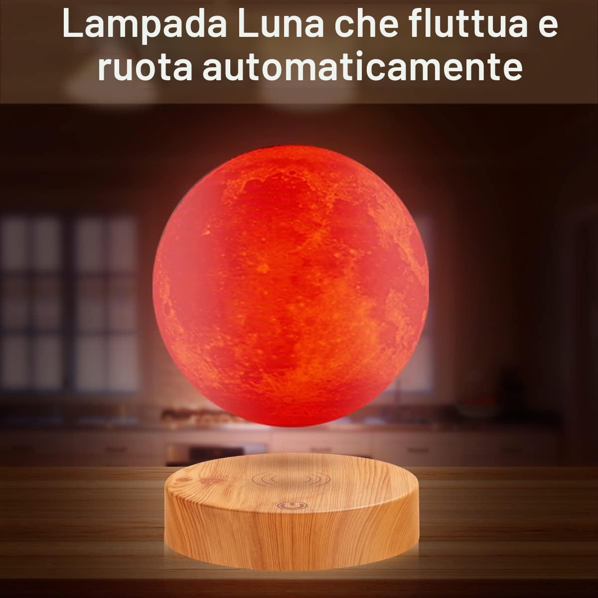 Lampada lunare a levitazione, luce lunare 3D galleggiante a LED luna a levitazione magnetica luci notturne per la decorazione dell'ufficio in camera regali fantastici (16 Colori)