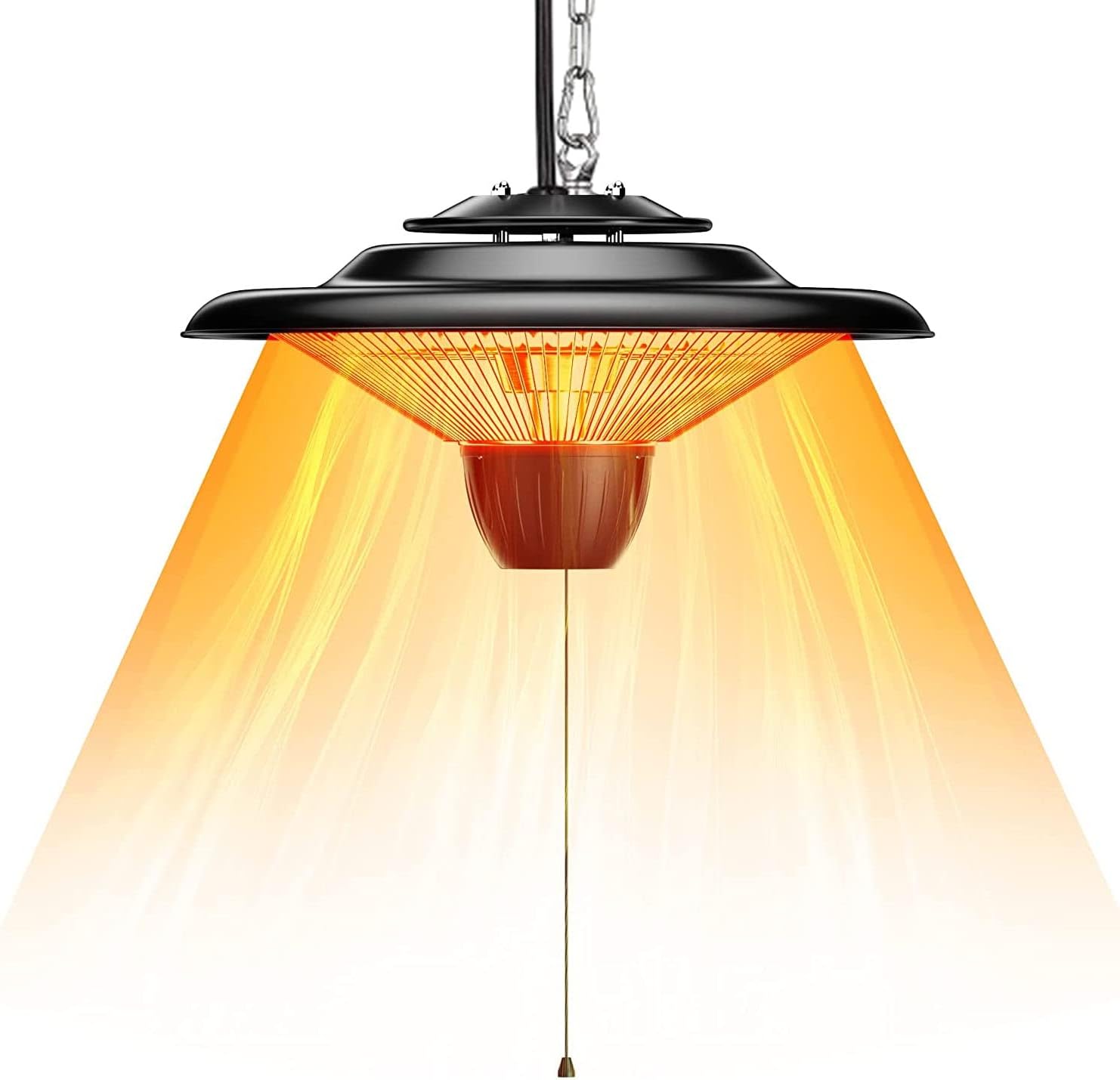 Patio Hanging Heater, Infrared Waterproof Ceiling Patio Heater, Black
