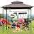 8'x 5' BBQ Grill Gazebo Barbecue Canopy Metal Gazebo Tent with Serving Shelf/Storage Hooks/Lights/Air Vent Instant Sun Shelter 2-Tier for Patio Parties Backyard