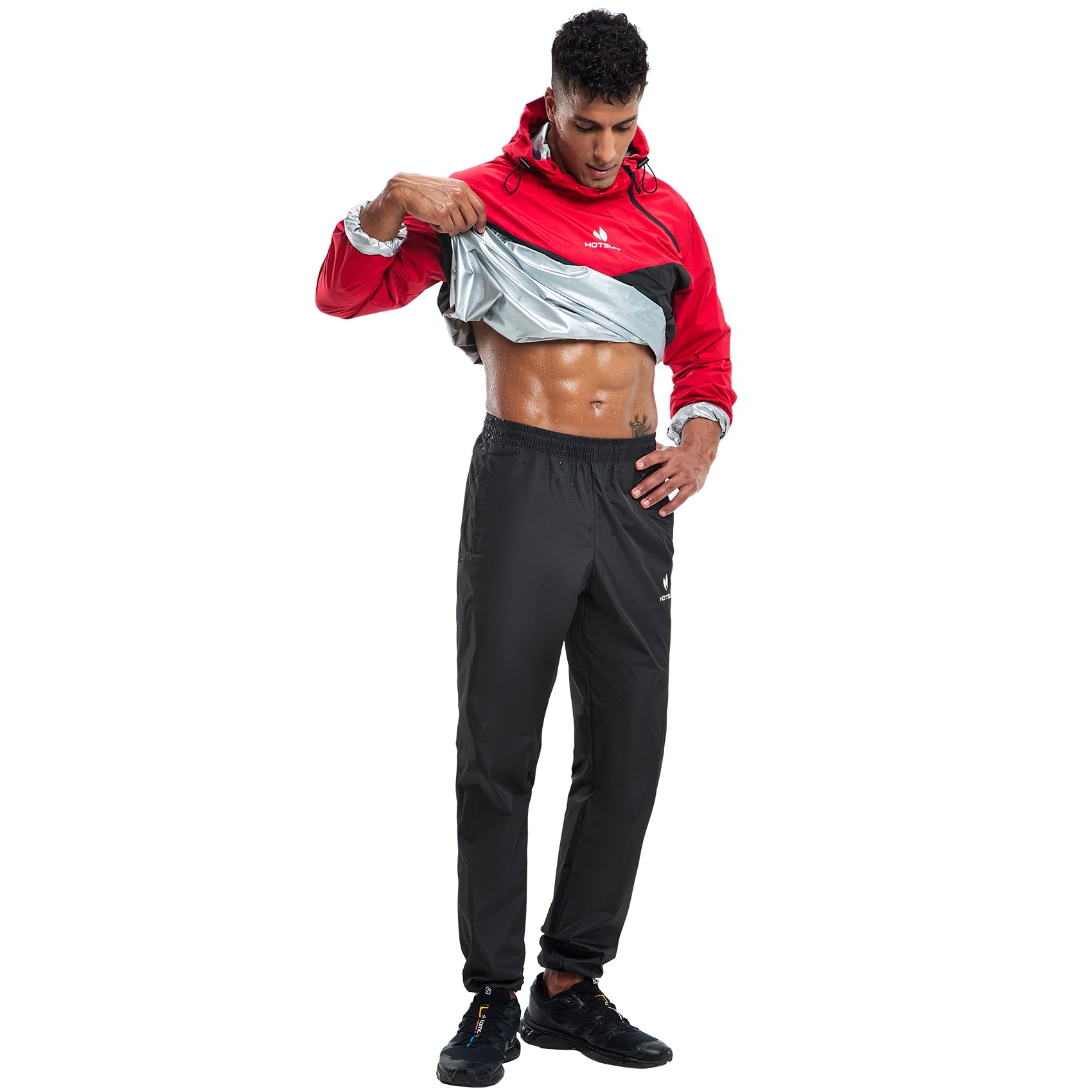 HOTSUIT Sauna Suit Men Weight Loss Jacket Pant Gym Workout Sweat Suits