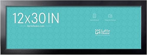 Vista 201 de LaVie Home - Portarretratos de 18 x 24 pulgadas, fotos de 16 x 20 pulgadas con paspartú, de 18 x 24 pulgadas sin paspartú, plexiglás pulido, Negro