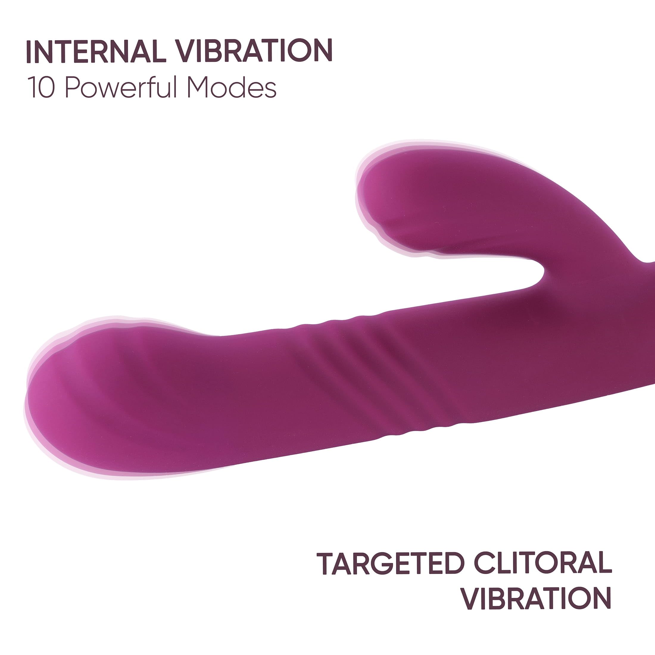 SELOVE Vibratore Rabbit con Spinta – Dildo Punto G, Doppia Vibrazione