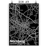 Mr. & Mrs. Panda Poster DIN A3 Nürnberg - Geschenk, Wandposter, Stadt Dorf Karte Landkarte Map Stadtplan, Bild, Wanddeko, Städte, Stadt, Dorf, Ort