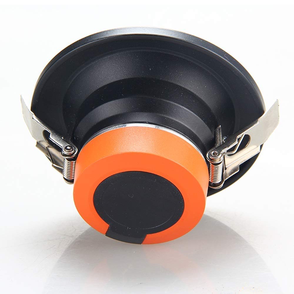 Foco empotrable LED de Aluminio, Foco empotrable con Rejilla para Techo, Foco Negro Brillante (Color: luz cálida de 3000 K, tamaño: 5 W) (luz Blanca de 6000 K, 5 W)