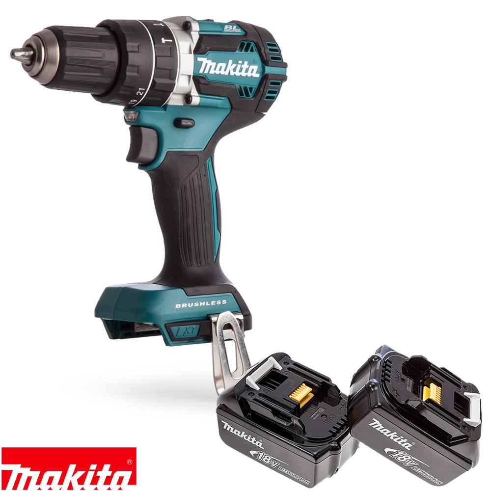 Makita Dhp484z 18V Lxt Li-Ion Brushless Combi Drill With 2 X 3Ah Batteries