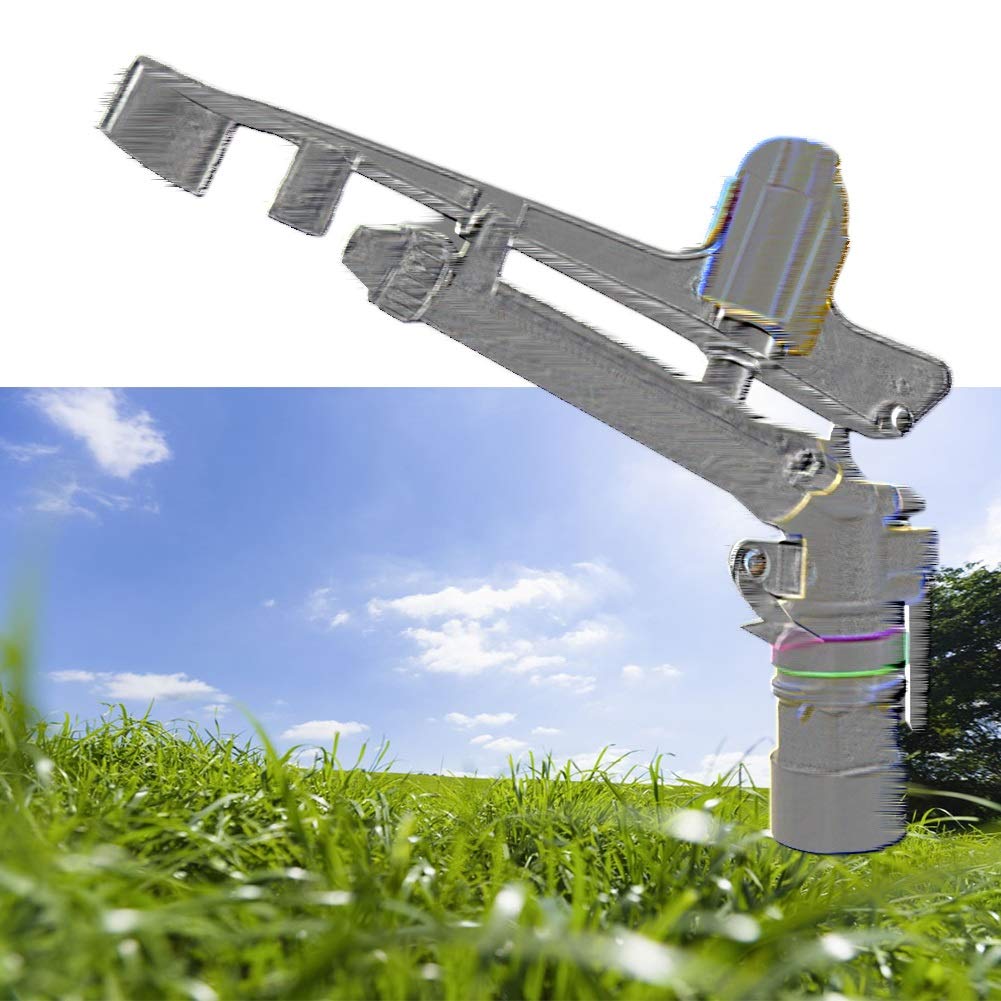 Pistolet à Eau Pistolet à Eau Arroseurs d'Irrigation Impact Pistolet Jardin Pulvérisation Eau de Jardin 360° Réglable Alliage de Zinc (DN40)