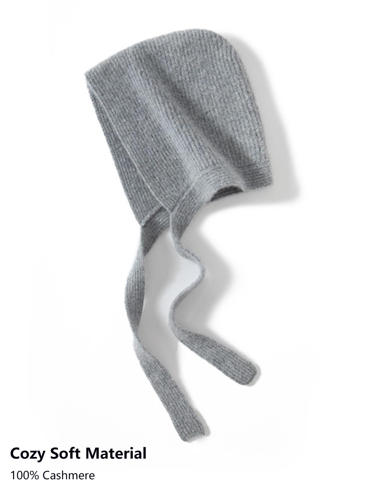 YUONNY Damska zimowa czapka beanie z dzianiny 100% kaszmiru, miękka, ciepła i wiatroszczelna czapka douszna, modna czapka narciarska z ochroną ucha, swobodny dzianinowy kapelusz śniegowy na prezent