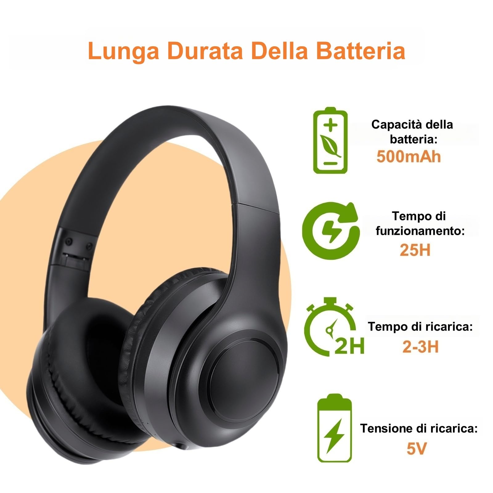 Cuffie TV Wireless con ANC Ibrido per Anziani, Trasmettitore 5-in-1 (Ottico/Coassiale/RCA/USB/AUX), Nessun Ritardo Audio, Voce Chiara, Compatibili con TV/PC