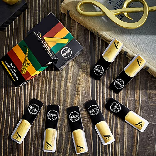 image for Yeshone 20 Pieces Alto Saxophone Sax Reeds Size 2.5, Strength 2 1/2 Al