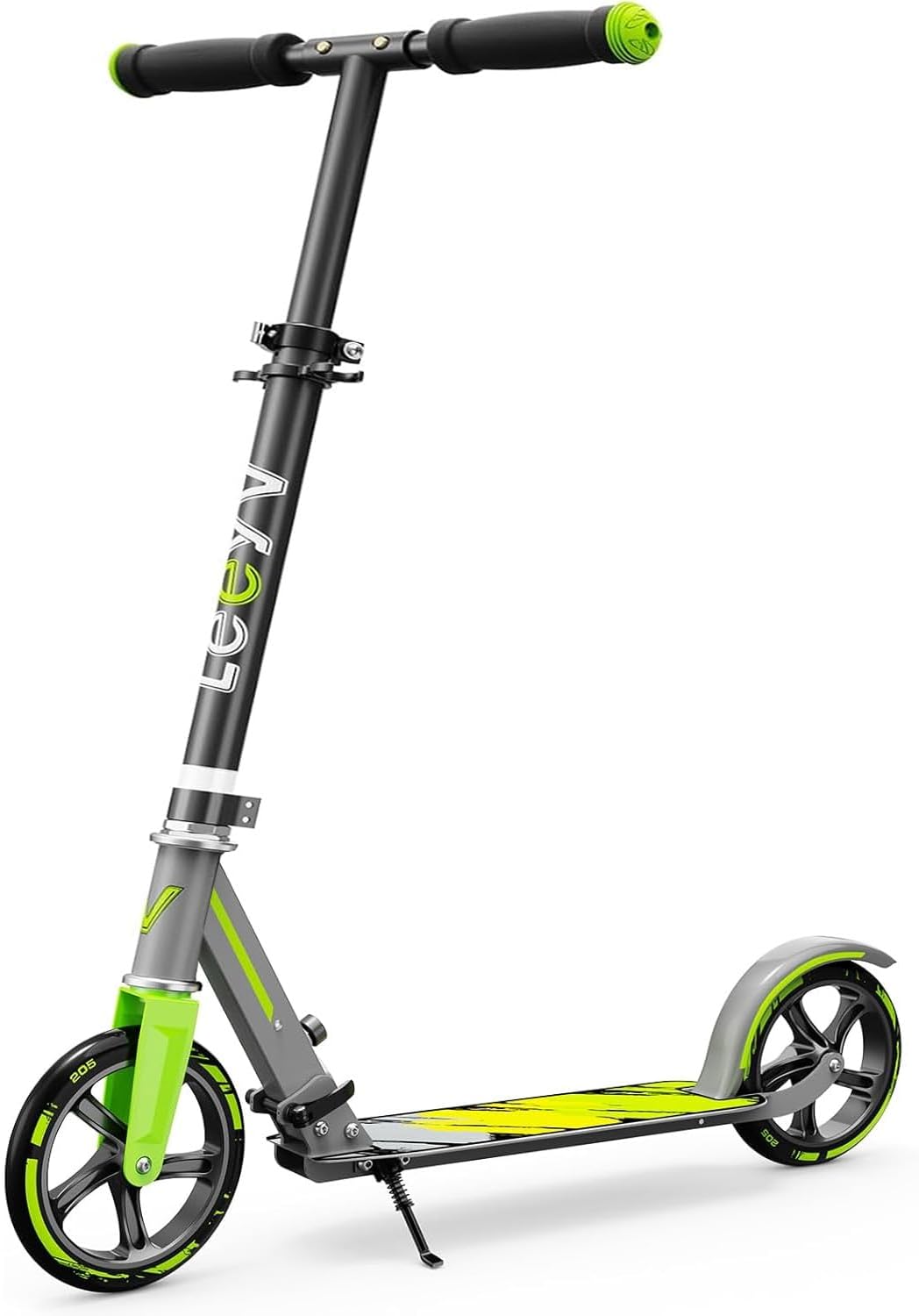 Scooter for Kids 6–12 & Adults, Max Load 240 LBS, Adjustable Height,Lightweight 2-Wheel, Foldable Kids Scooter with Big Wheels