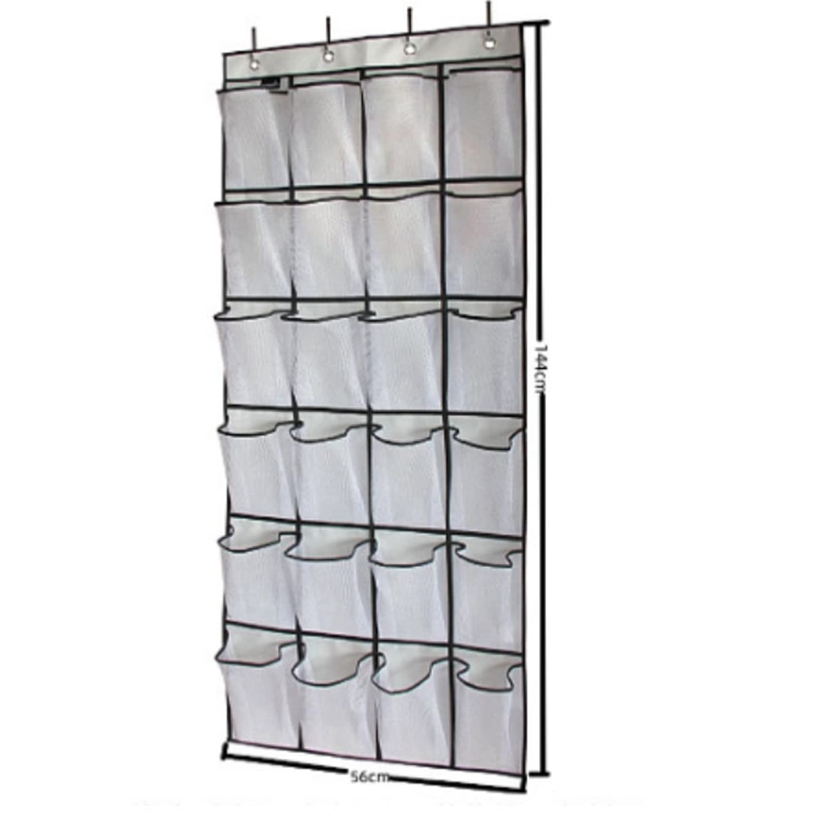 Kuuleyn Shoes Hanger Storage Organizer Bag Over The Door Shoe Organizer Hanging Shoe Organize Over The Door Shoe Organizer Hanging Storage Bag Shoe Storage Door Hanger with 24 Mesh Pockets