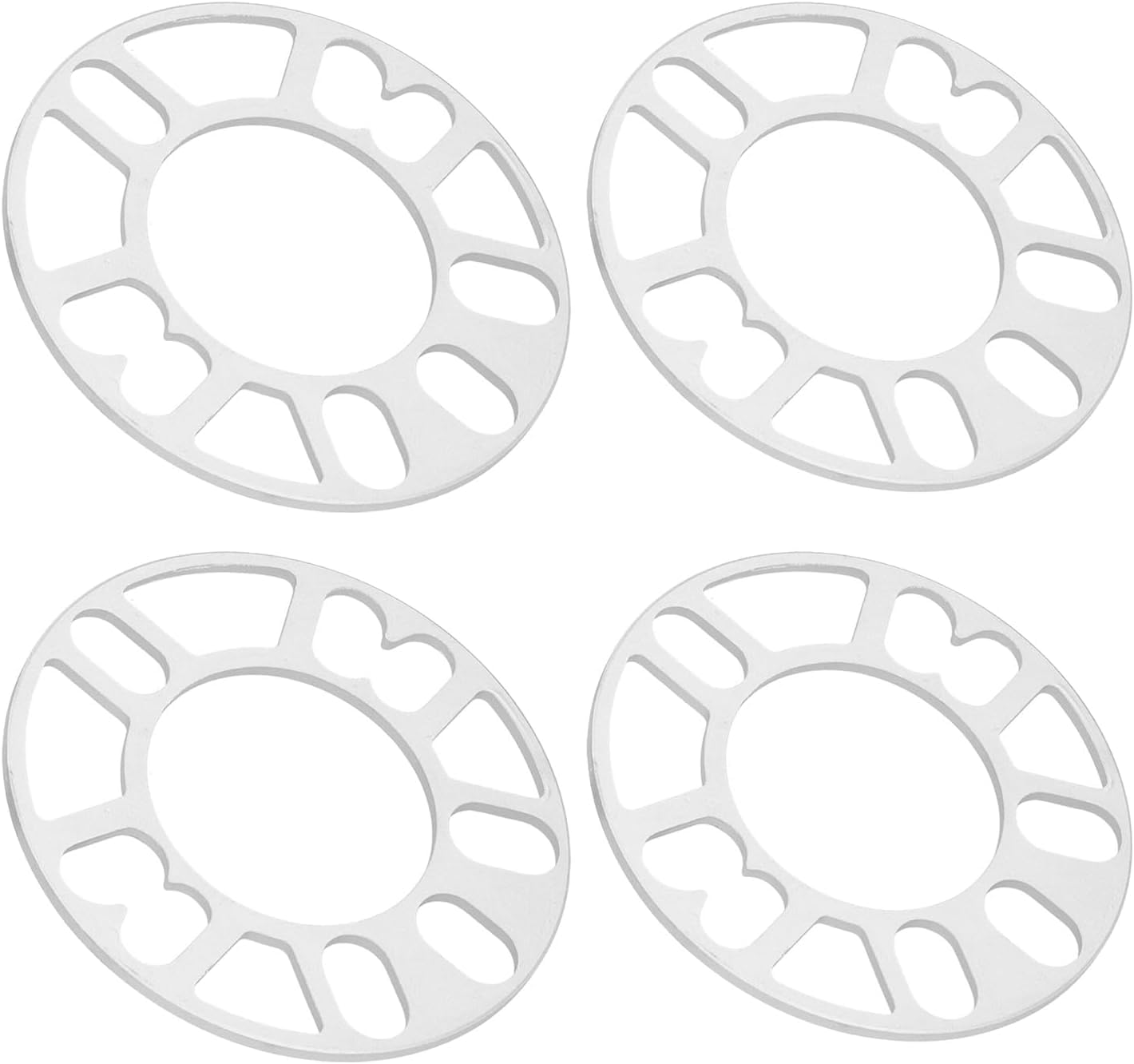 Distanziali Ruota, Spessori Universali in Alluminio da 5 mm Distanziatore Hubcentric per Ruota con Perno 4/5 ID 3,1 Pollici Diametro Esterno 5,9 Pollici (4 Pezzi)
