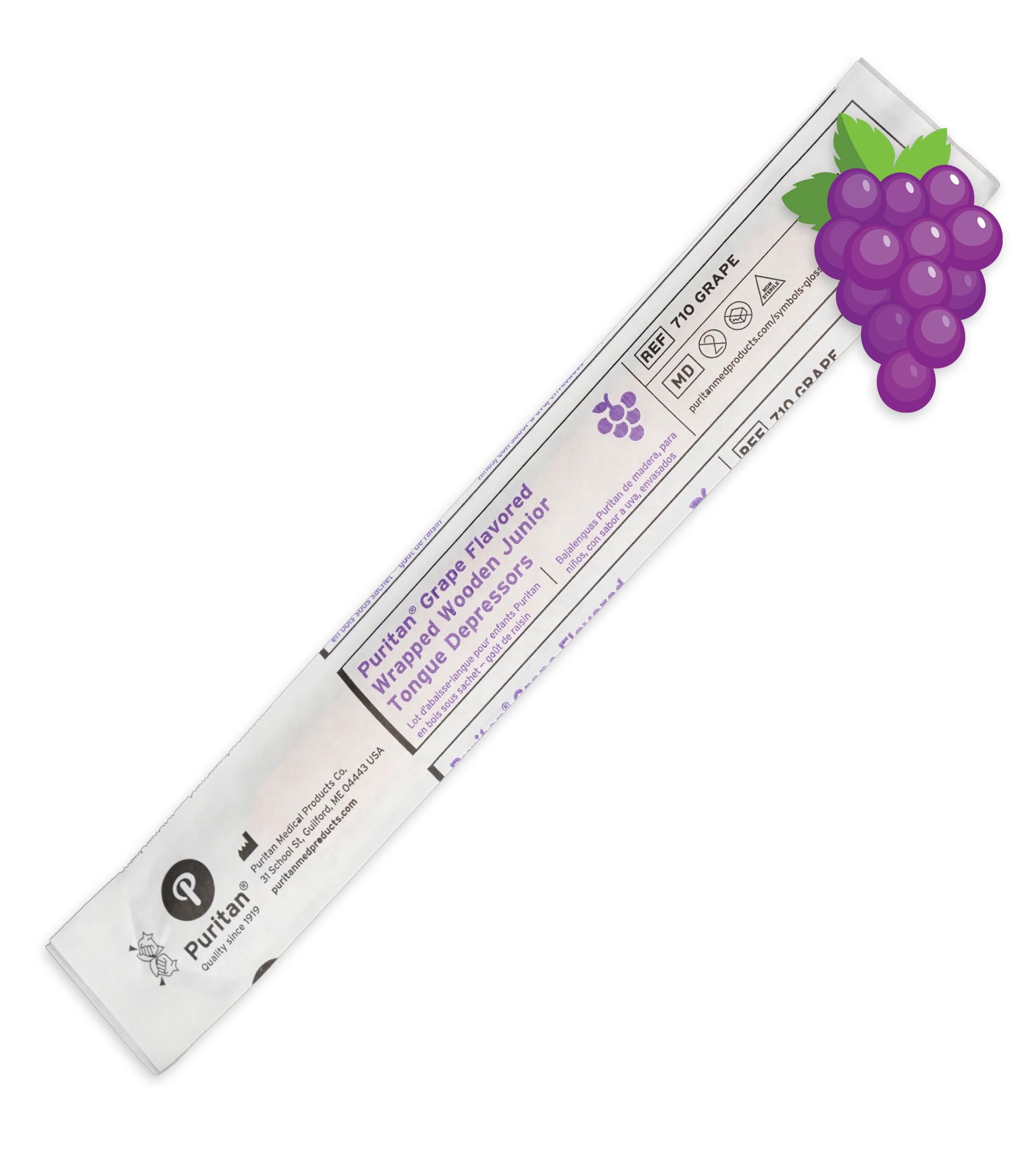 Super Duper Publications Fruit Big Pack - Depresores de lengua con sabor a cereza y uva (50 de cada uno) | Envueltos individualmente | 5.5 pulgadas, 100 unidades