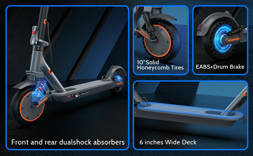 Image of Maxshot Electric Scooter, 350W /500W Powerful Motor, 19-22 MPH Max Speed, 15-28 Miles Range, Foldable escooter with Dual Braking Systems, Smart APP