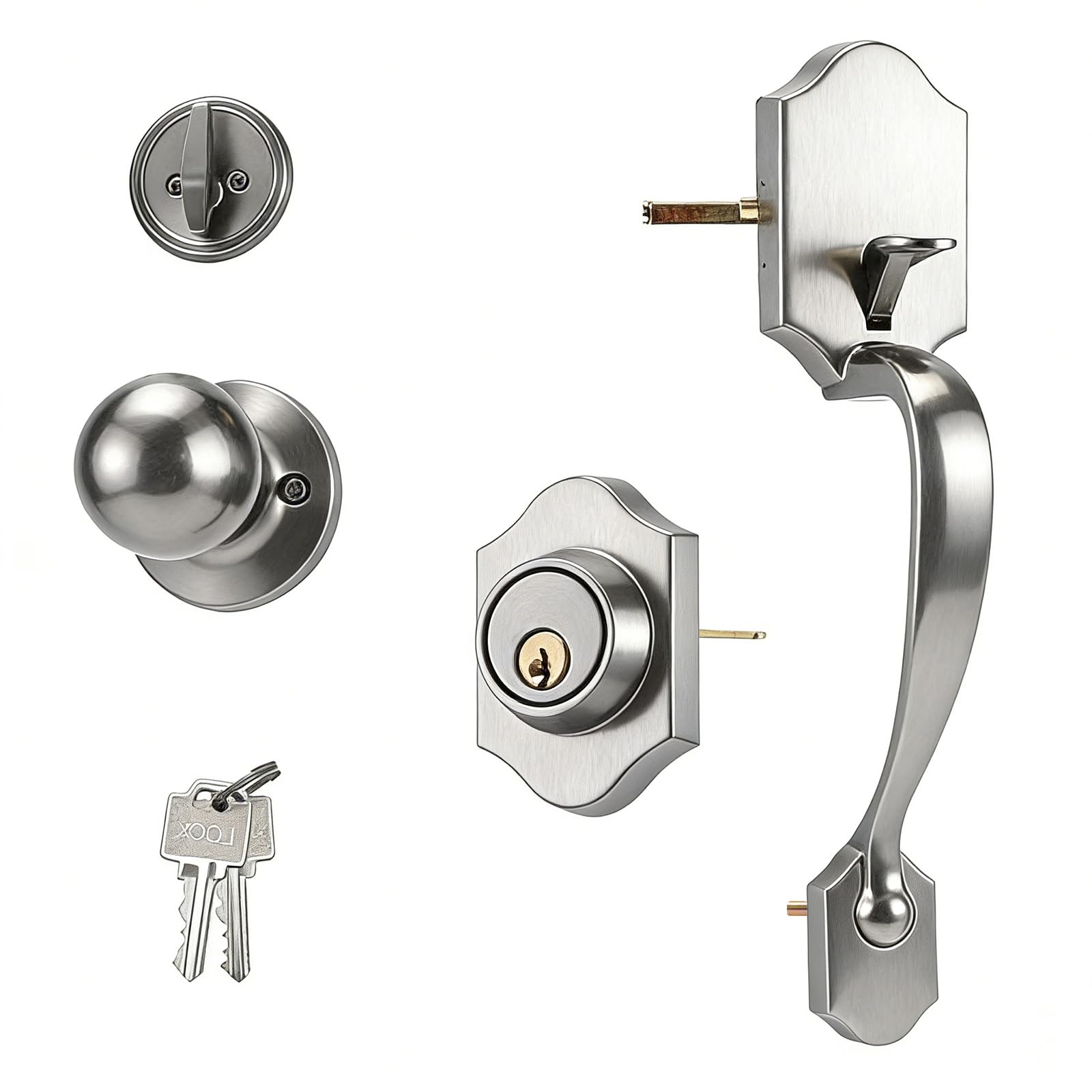 Shyyoulqe Silver Modern Zinc Alloys Wardrobe Handle Quiet Mechanism For Home Decor Offices Door Handle