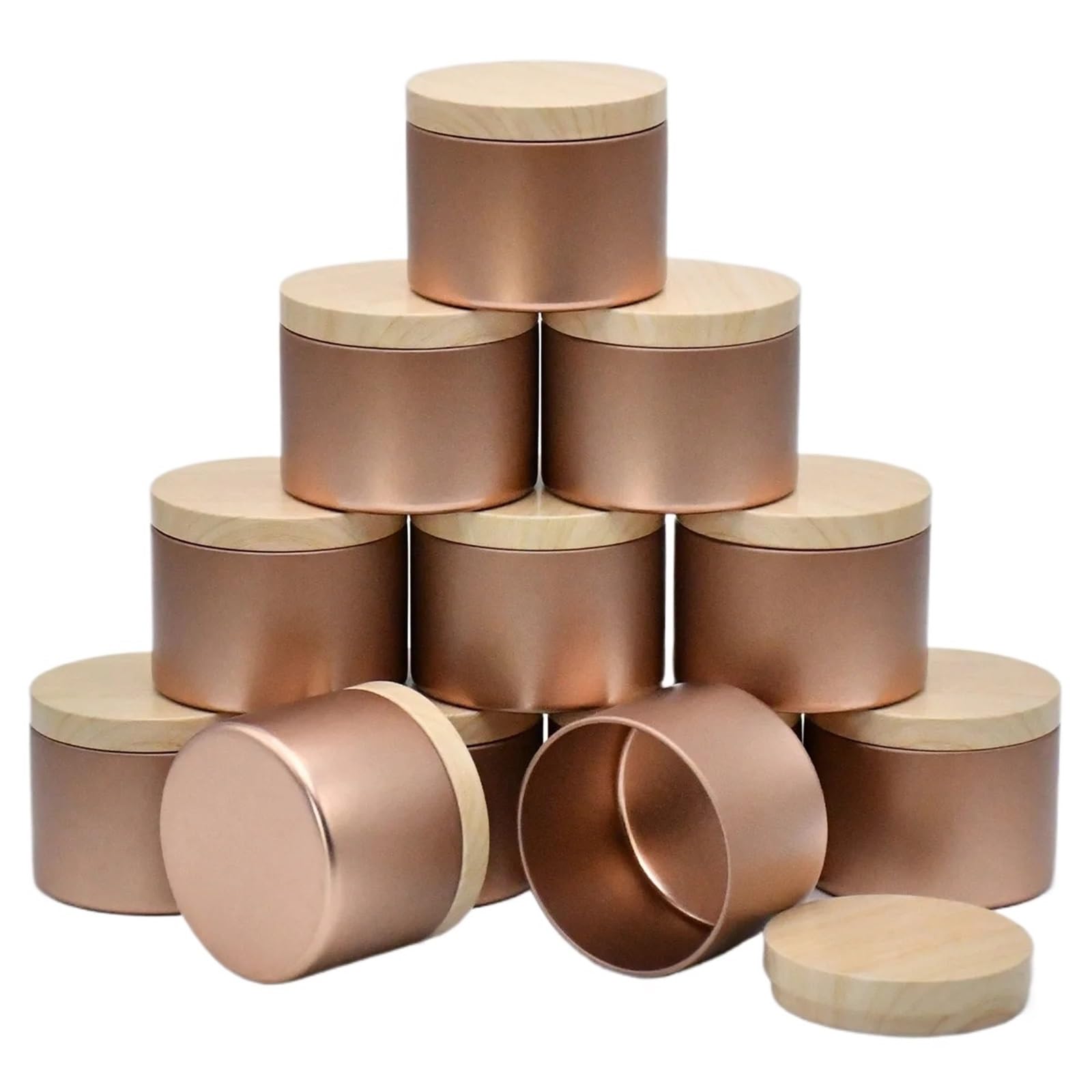 Xinglongs Candle Jars 12pcs 4oz 8oz Candle Tins Bulk Empty Metal Containers for DIY Candle Making