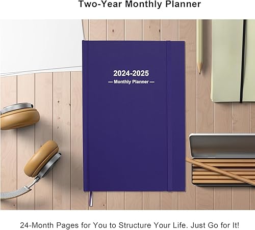 Miniatura 7 de Agenda mensual 2024-2025  2 años (enero de 2024 a diciembre de 2025), calendario mensual, agenda mensual grande 2024-2025, perfecto para horario