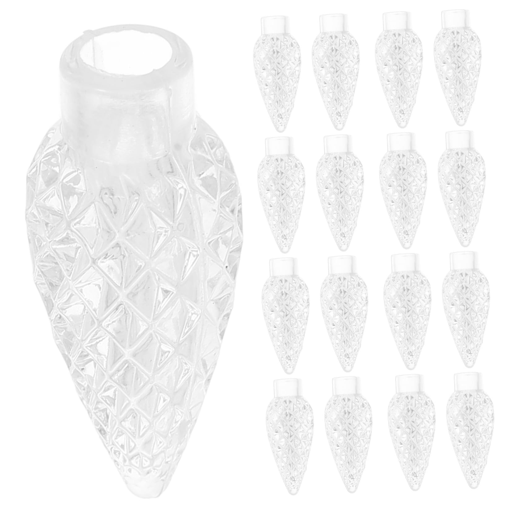 MUCKLILY 100pcs Replacement String Light Bulb Covers Waterproof Decorative Light Covers for Indoor/Outdoor Use Compatible Christmas and Party
