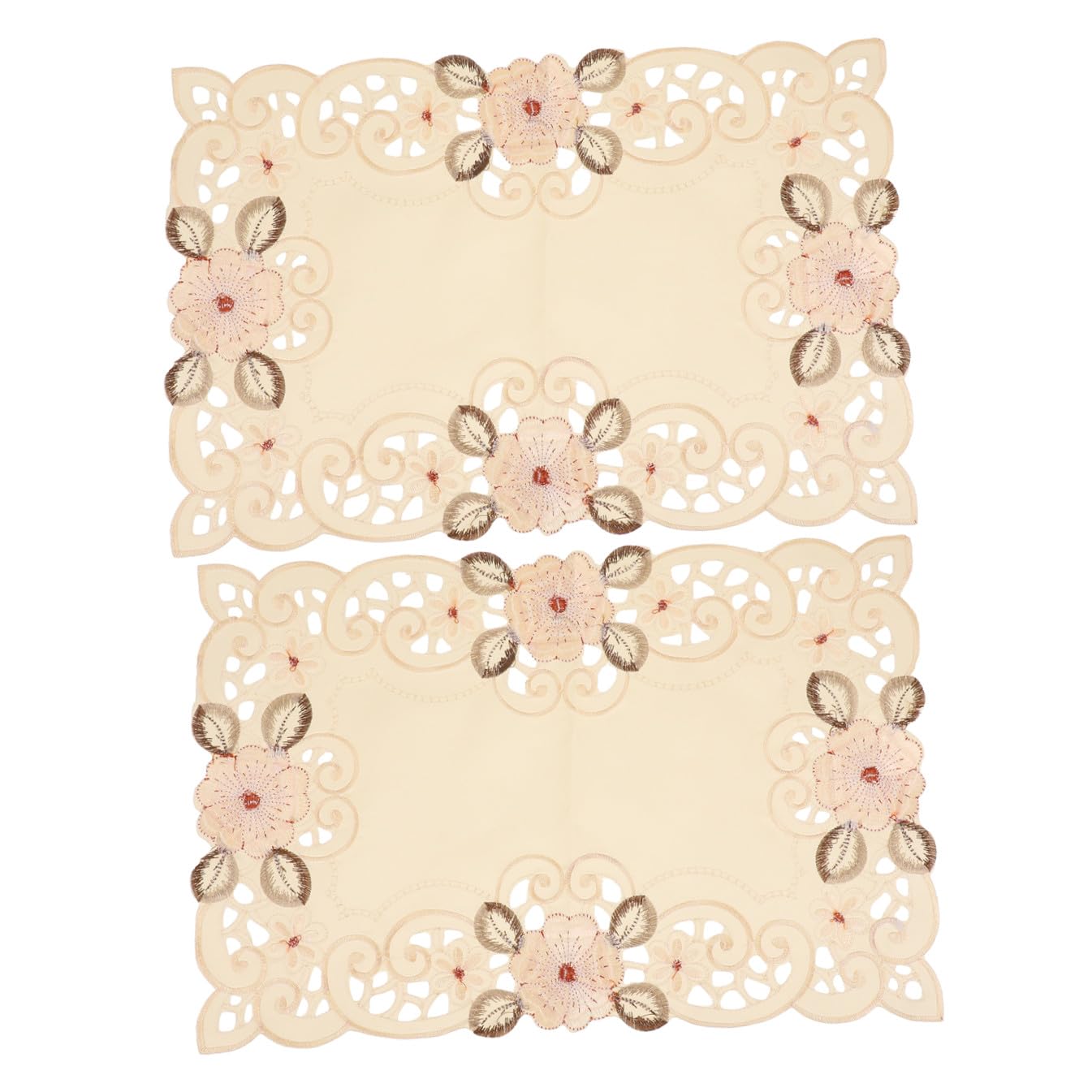 Set sous-plat fibre de polyester brodé pour table