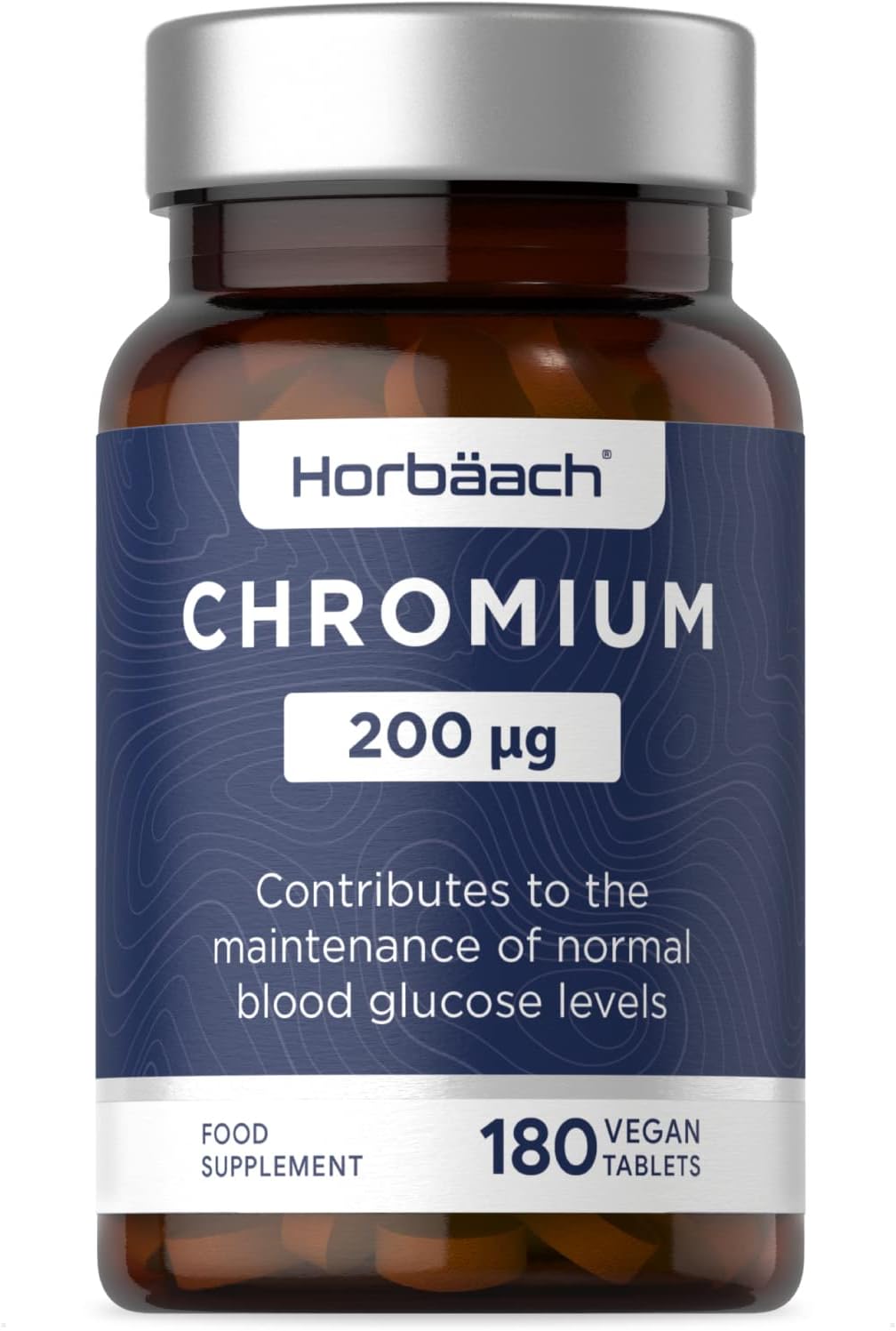 Chromium Picolinate 200Ug 180 Vegan Tablets Maintenance Of Normal Blood Sugar Levels & Macronutrient Metabolism NonGmo Gluten Free Supplet