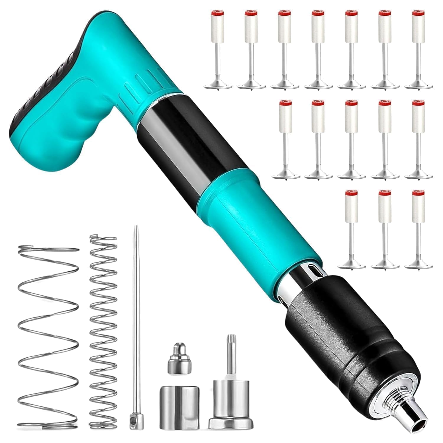 Heavy Duty Manual Steel Nail Gun, 5-Speed Adjustable Concrete Nailer with 20 Nails Kit, Handheld Wall Fastening Tool for Concrete, Brick, Metal & Wood, Industrial Power Nail Gun for Home Construction-image-16
