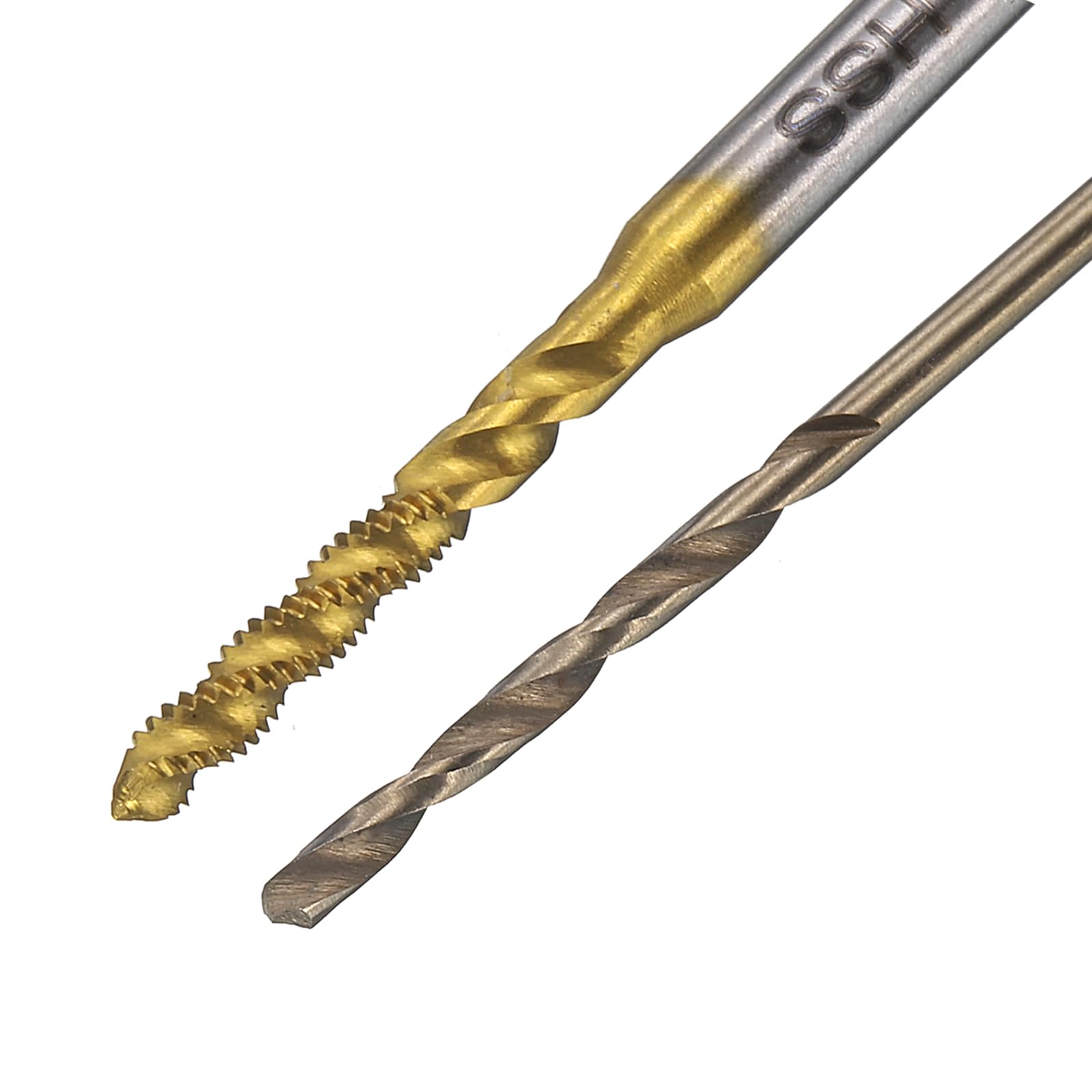 Uxcell M6 X 1 Spiral Point Tap & 5.0mm Twist Drill Bit Set – Titanium Coated HSS 6542, For Through-Hole Threading In Steel, Aluminum & More