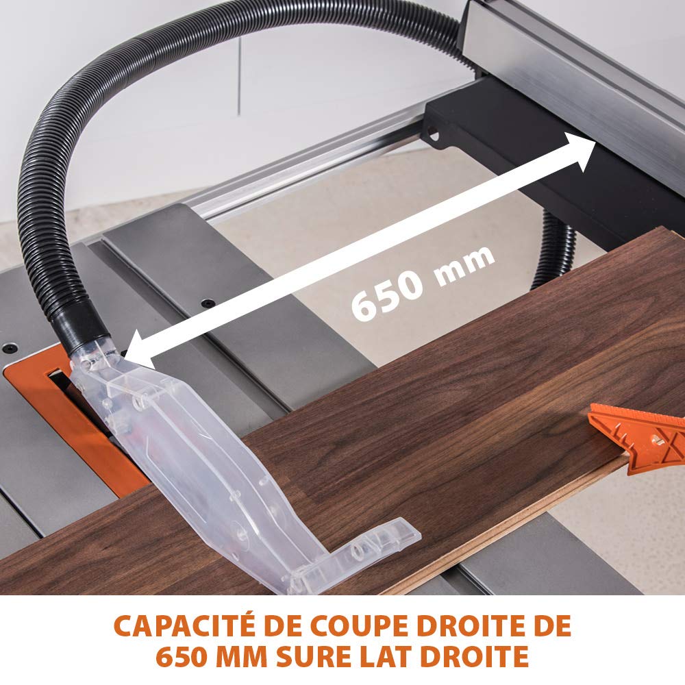 Evolution Power Tools Scie Circulaire Sur Table Rage 5-S 255 mm 1500 W Lame TCT Multi-matériaux Coupe Bois Métal Plastique